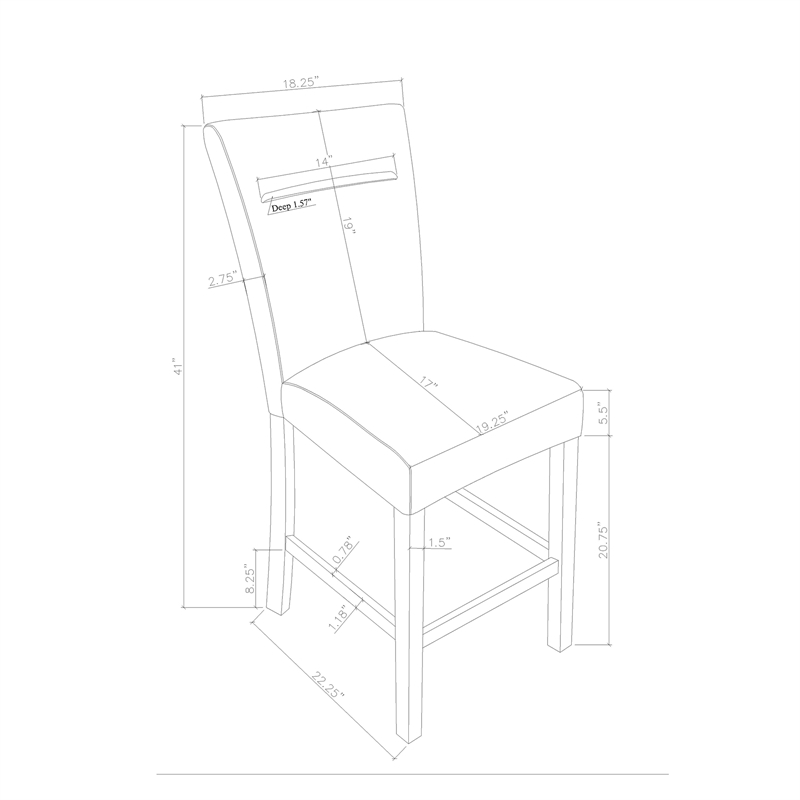 D4355 Brown Wooden Bar Table (4) Padded Chair and Bar Bench Set