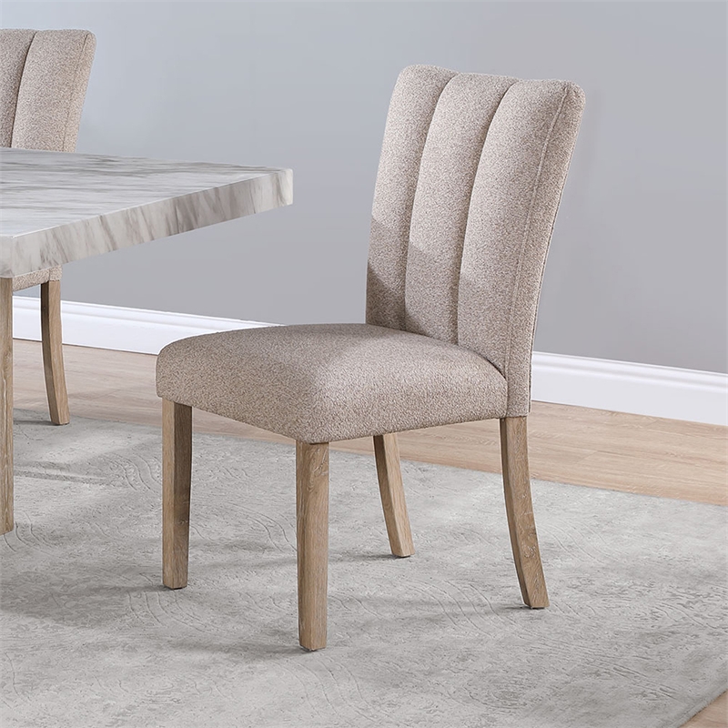 D8683 2PCPadded Wooden Base Dining Chair set