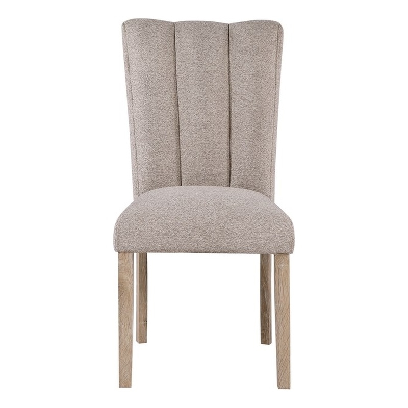 D8683 2PCPadded Wooden Base Dining Chair set