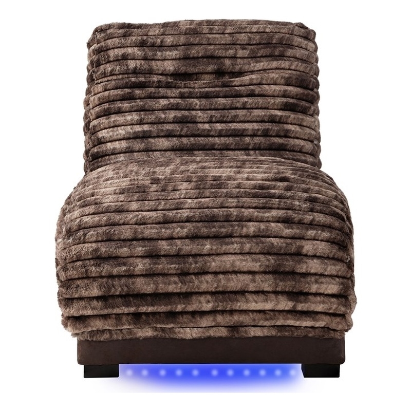 Dominic Brown Ultra Soft Fabric Accent Chaise