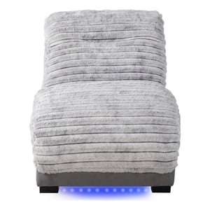 Dominic Gray Ultra Soft Fabric Accent Chaise