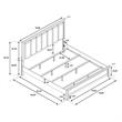 Elsie Gray Washed Wooden King Bed