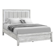 Elsie Gray Washed Wooden Queen Bed with LED
