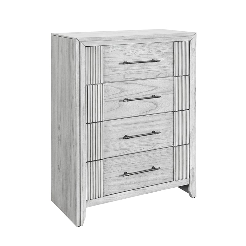 Elsie Gray Wash Wooden 5PC King Bedroom Set