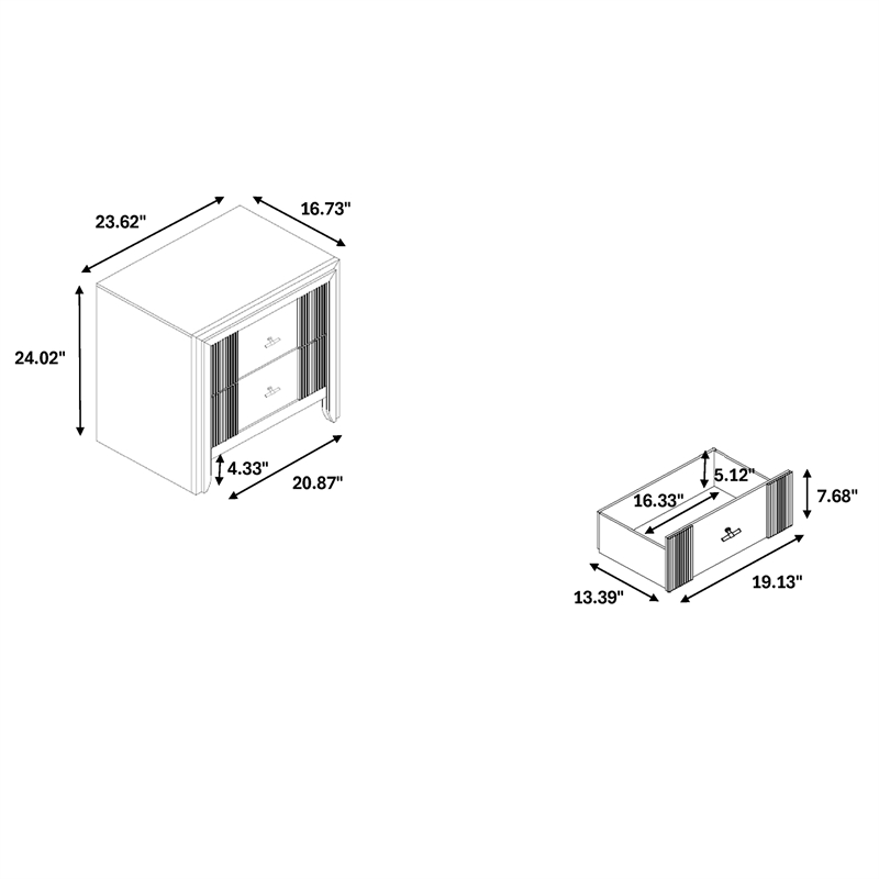 Elsie Gray Wash Wooden 5PC King Bedroom Set