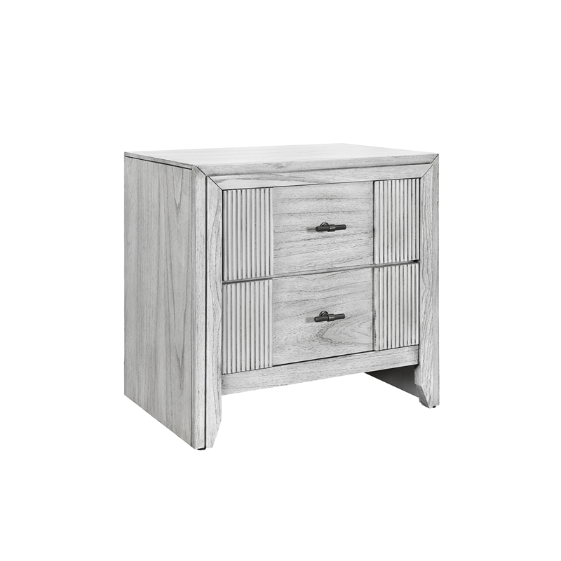 Elsie Washed Gray Wooden 5PC Queen Bedroom Set