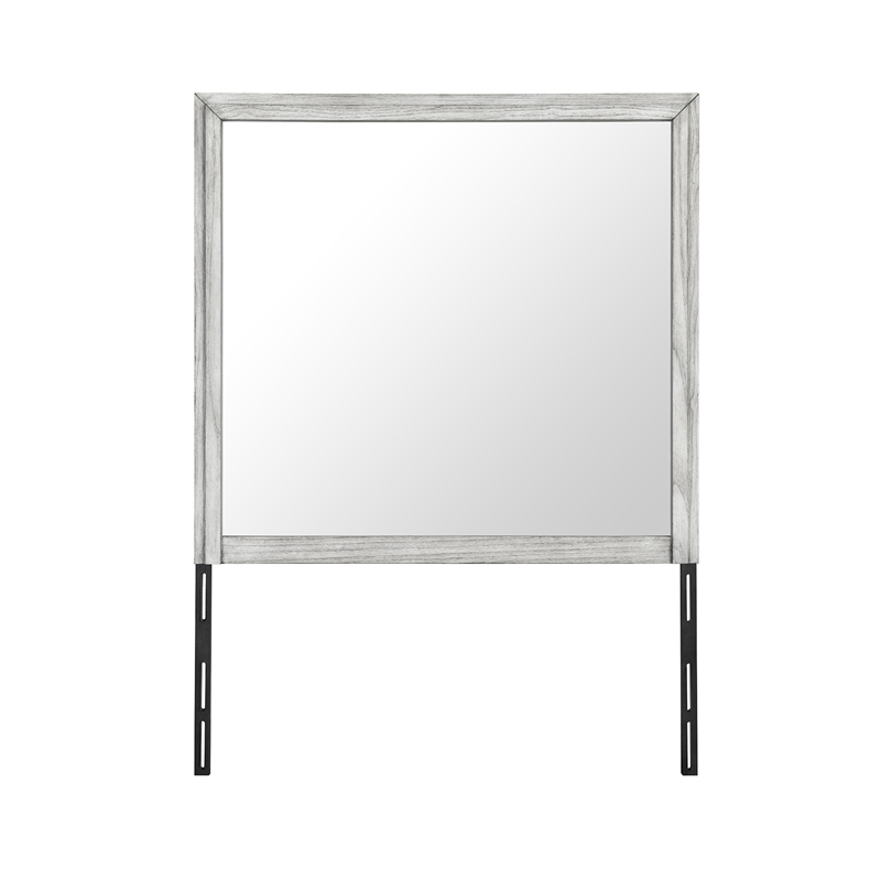 Elsie Washed Gray Large Scale Glass Mirror