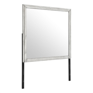 Elsie Washed Gray Large Scale Glass Mirror