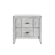 Elsie Washed Gray Wooden 2 Drawer Nightstand