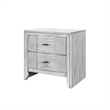 Elsie Washed Gray Wooden 2 Drawer Nightstand