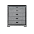 Isabella Fully Upholstered Grey 5 Drawer Chest