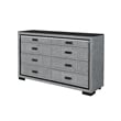 Isabella Fully Upholstered Dresser with LED light
