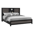 Lisbon Engineered Wood Bookcase Full Bed in Gray/Black