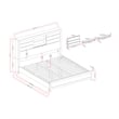 Lisbon Engineered Wood Gray and Black Bookcase Headboard King bed