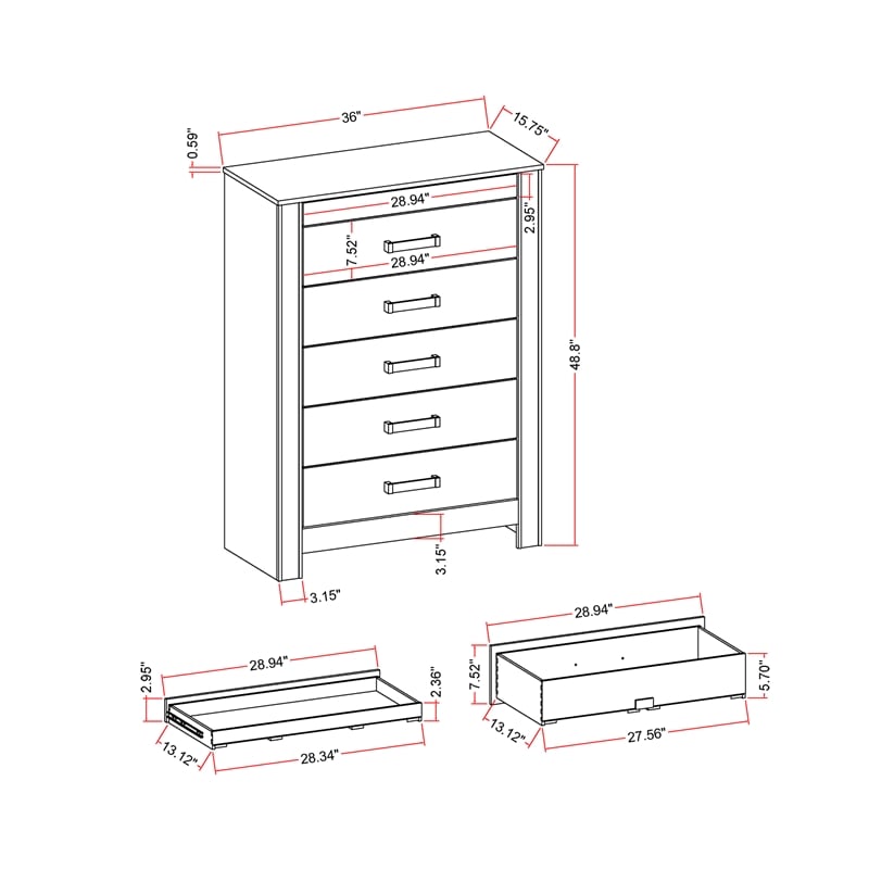 Lisbon Silver Wood Bedroom Chest