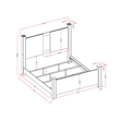 Logan Silver Wood King 5PC Bedroom Set with LED and Speakers