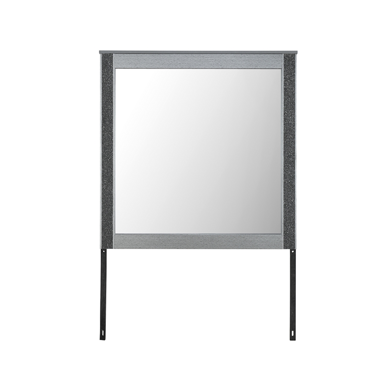 Logan Large Scale Glass Mirror with Crushed Glitter