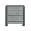 Logan Silver Wood Nightstand with Spacious Drawers