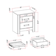 Logan Silver Wood Nightstand with Spacious Drawers