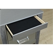 Logan Silver Wood Nightstand with Spacious Drawers