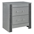 Logan Silver Wood Nightstand with Spacious Drawers