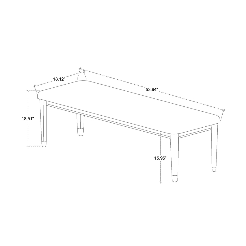 Lyra Acrylic Legs Extra Padded Beige Bedroom Bench