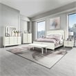 Lyra Acrylic Legs Extra Padded Beige Bedroom Bench