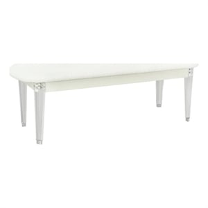 Lyra Acrylic Legs Extra Padded Beige Bedroom Bench
