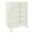Lyra Acrylic legs Wood Beige Bedroom Chest