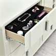 Lyra Acrylic legs Wood Beige Bedroom Dresser