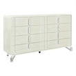 Lyra Acrylic legs Wood Beige Bedroom Dresser