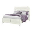 Lyra Beige Wooden Curved Headboard and LED Light King Bed with Acrylic Legs