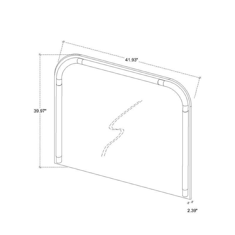 Lyra Beige Curved Headboard and LED Light 5PC King Bedroom Set with Acrylic Legs