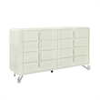 Lyra Beige Curved Hdbd and LED Light 5PC Queen Bedroom Set with Acrylic Legs