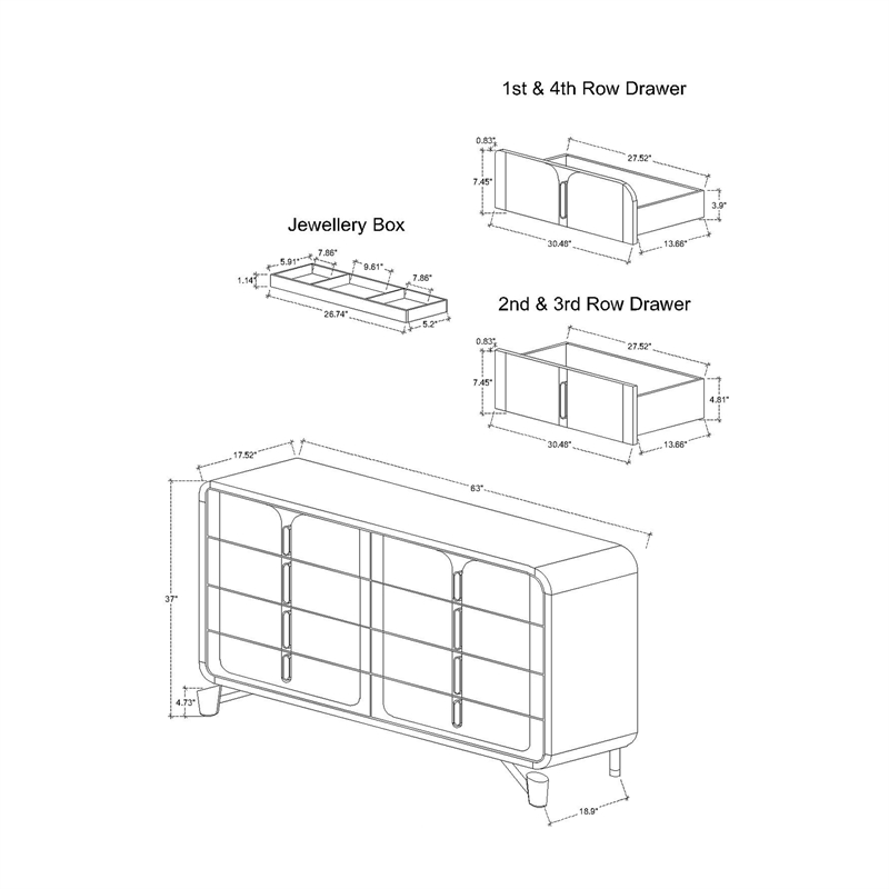 Lyra Beige Curved Hdbd and LED Light 5PC Queen Bedroom Set with Acrylic Legs