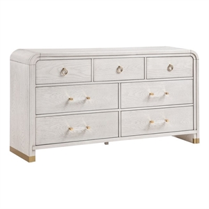 Malmo Oak Engineered Wood and Gold accent Bedroom Dresser