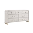 Malmo Oak Engineered Wood and Gold accented Post 5PC King Bedroom Set