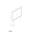 Malmo Large Scale Glass Bedroom Mirror Only