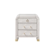 Malmo Oak Engineered Wood and Gold accent Bedroom Nightstand