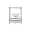 Malmo Oak Engineered Wood and Gold accented Queen Bed