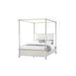 Malmo Oak Engineered Wood and Gold accented Queen Bed