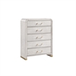 Malmo Oak Engineered Wood and Gold accented Post 5PC Queen Bedroom Set