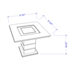 Global Furniture USA Monaco High Gloss Wood Dark Gray Bar Table
