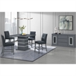 Global Furniture USA Monaco High Gloss Wood Dark Gray Bar Table
