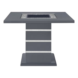 Global Furniture USA Monaco High Gloss Wood Dark Gray Bar Table