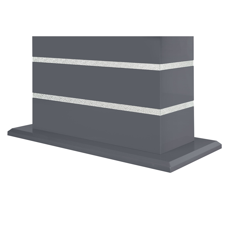 Monaco Dark Gray Glossy Engineered Wood Coffee Table