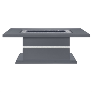Monaco Dark Gray Glossy Engineered Wood Coffee Table