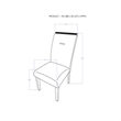 Monaco Dark Gray Upholstered 2PK Dining Chair