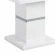 Monaco White Engineered Wood Glossy Finish End Table