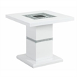 Monaco White Engineered Wood Glossy Finish End Table